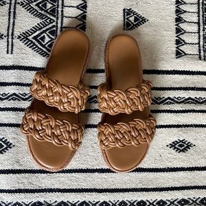 Vince sullivan leather flat sandals